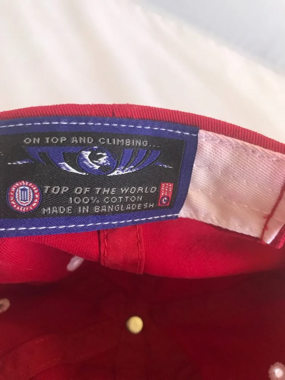 Ohio State Buckeyes Hat Red Baseball Cap Adj. Buckle Top of the World
